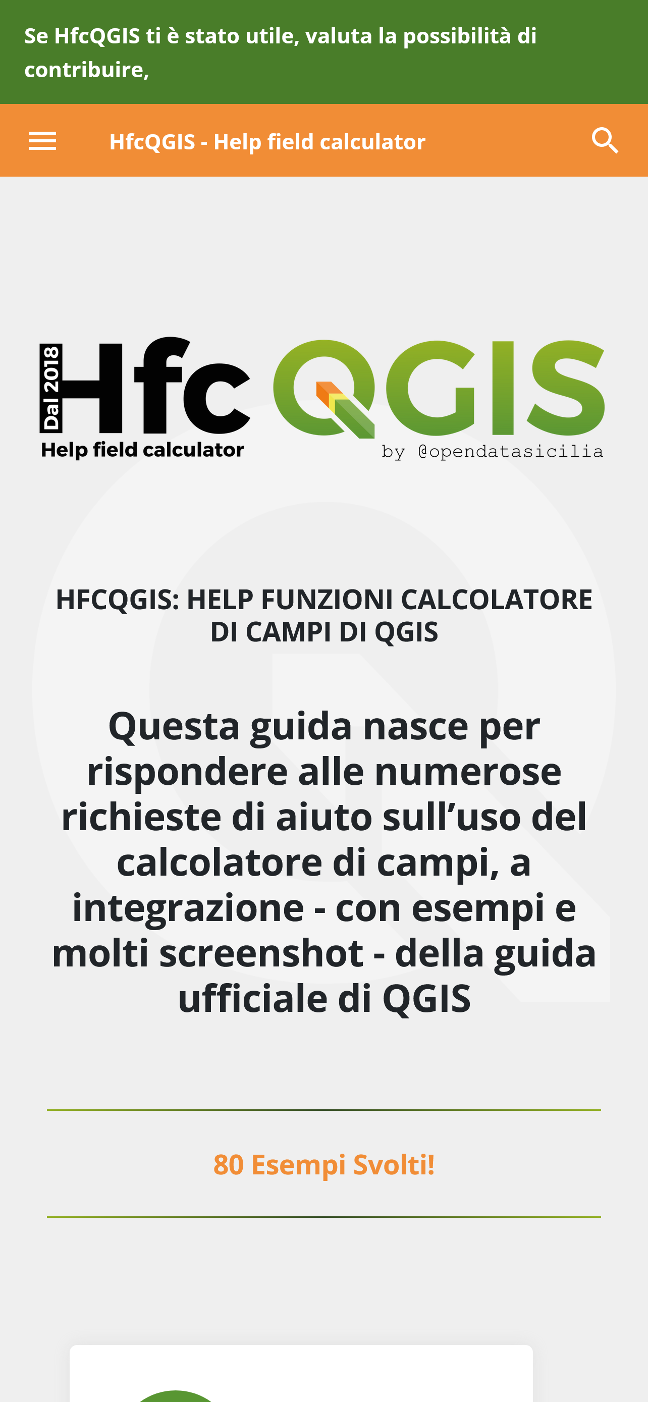 HfcQGIS in Material for MkDocs by @OpendataSicilia