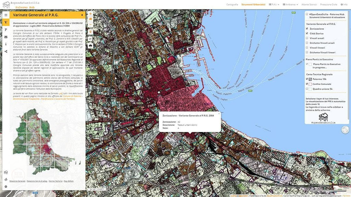 Visualizza gili Strumenti Urbanistici Generali di Palermo a schermo intero